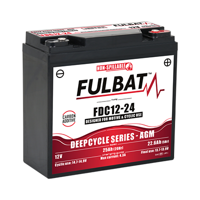 Fulbat AGM Carbon FDC12-24AGM 12V 24Ah